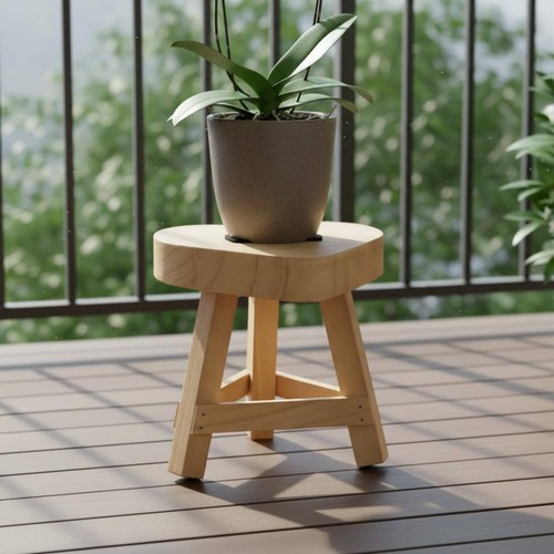 Sgabello tre gambe legno - a, in