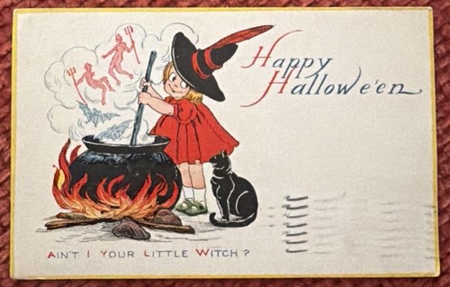 Antica cartolina halloween - cartolina,