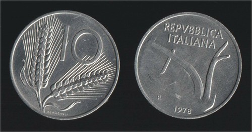 Lire 1978 spighe aratro - spighe,