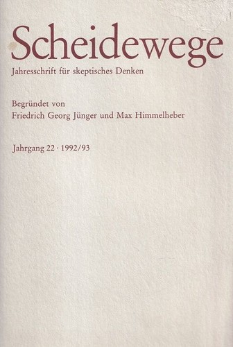 Scheidewege jahrgang - 22,