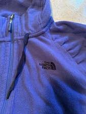 Felpa viola in pile con zip e cappuccio The North Face