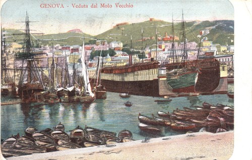 Genova veduta dal molo - -,