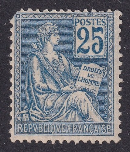 Francia 1900 mouchon 25c blu - francia, `mouchon`