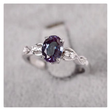 Natural Alexandrite Ring 100%