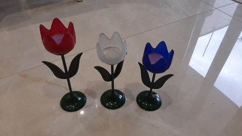 Porta candele vetro forma - porta, in