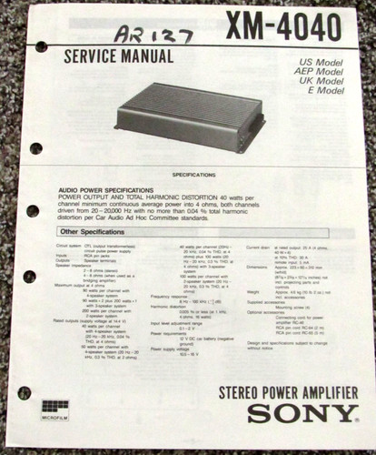Amplificatore autoradio sony - autoradio,