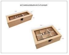 2 scatole legno vetrinetta