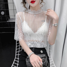 Maglione donna slim pizzo