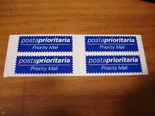 ITALIA REPUBBLICA ITALIANA Posta Prioritaria  4 etichette in Quartina ** SPL