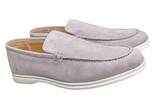 Mocassini camoscio grigio - in,