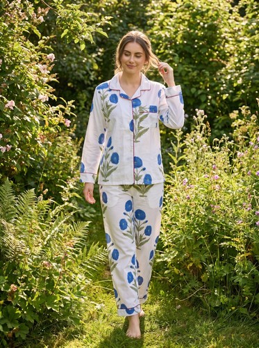 Women cotton pajama set - cotton,