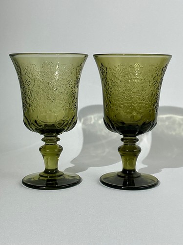 Set bicchieri pressati verde - set,