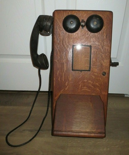 Antico telefono parete a - antico,