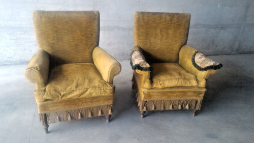 Coppia poltrone sedie antiche