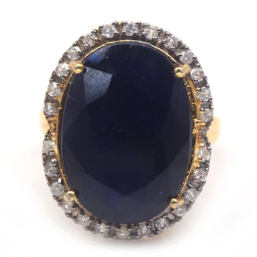 Anello zaffiro blu profondo - blu, e