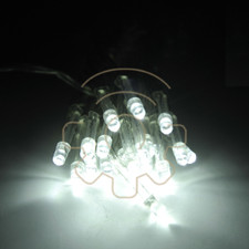 Stringa 20 luci led di Natale Bianco Ghiaccio a batterie pile 2,2 mt per esterno