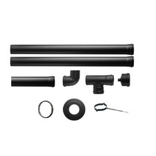 Tubi stufa a pellet acciaio mm 80 cm 25 50 100 curva 45° 90° T rosone condensa