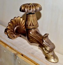 Rubinetto grifone per fontana da esterno in bronzo ottonato a vite MAI USATO