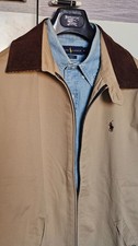 Giacca Ralph Lauren Polo beige con dettagli in Velluto a coste Marrone, Nuova