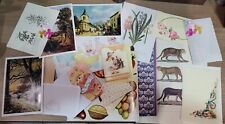 AJ1) Lotto Ephemera Scrapbooking Art Journaling VINTAGE stampe Botaniche Carta 