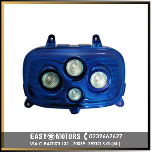 Maschera blu cromo fari - maschera,