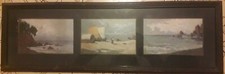 Giovanni Colmo dipinto a olio, tre paesaggi mare 