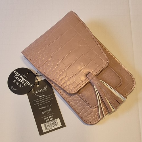 Carroll pink croc rfid - carroll,