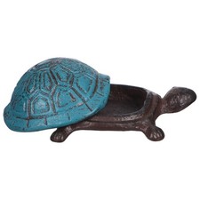  Nascondiglio per Chiavi a Forma di Tartaruga in Ghisa, Piccola Statua Antica da