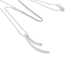 Collana Donna Diamanti Oro Bianco 18kt - Oro Rigenerato