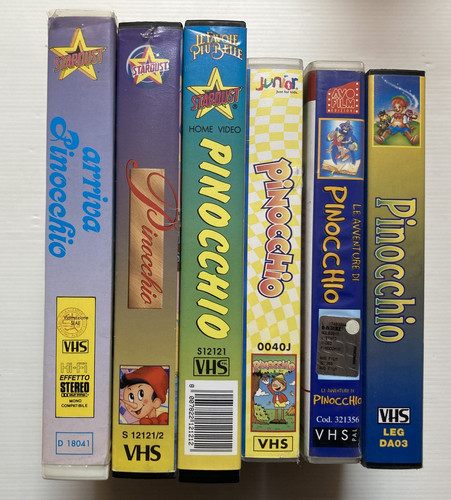 Lotto vhs pinocchio - lotto, cartoni