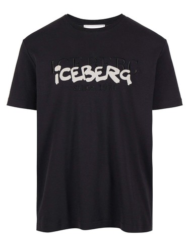 Shirt uomo nero iceberg - t-shirt,