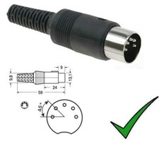 Connettore DIN 5 poli 180°