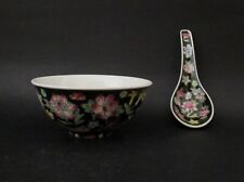 ✅ BOLO CINESE CIOTOLA CON CUCCHIAIO ORIENTALE PORCELLANA DIPINTA MANO - 3713