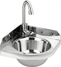 Lavabo Ad Angolo in Acciaio