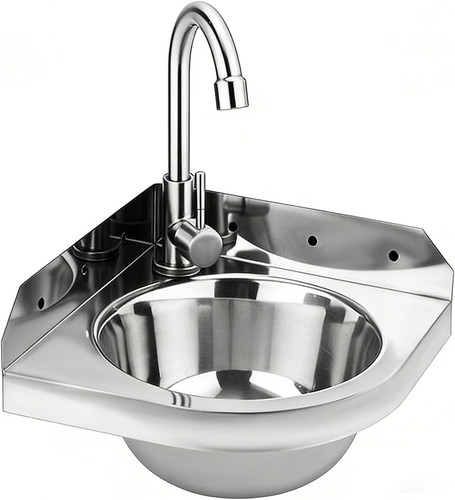 Lavabo angolo acciaio - lavabo,