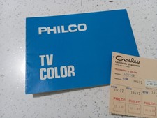 TV Vintage d'epoca PHILCO CROSLEY COSMOS Raro MANUALE ISTRUZIONI TVC Color CRT !