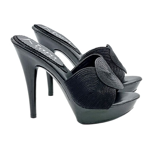 Zoccoli donna tessuto nero - zoccoli, in