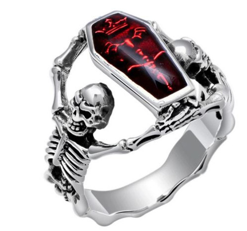 Anello bara teschio dracula - anello,