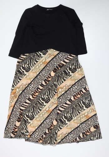 Abito midi donna zara - zara, nero