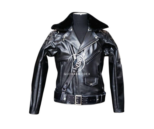 Giacca biker uomo blu - , brando