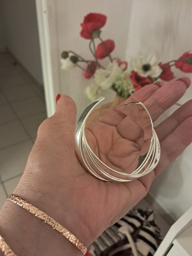 Bracelet manchette argent
