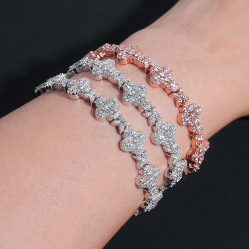 Bracciale catena trifoglio