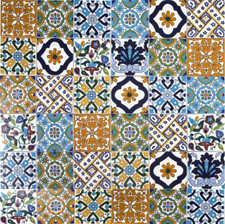 Patchwork Piastrelle Ceramica Marocchine 50 pezzi Orientali 10x10 cm Parete-Wati