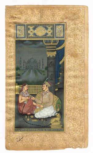 Mughal dipinto king queen - dipinto,