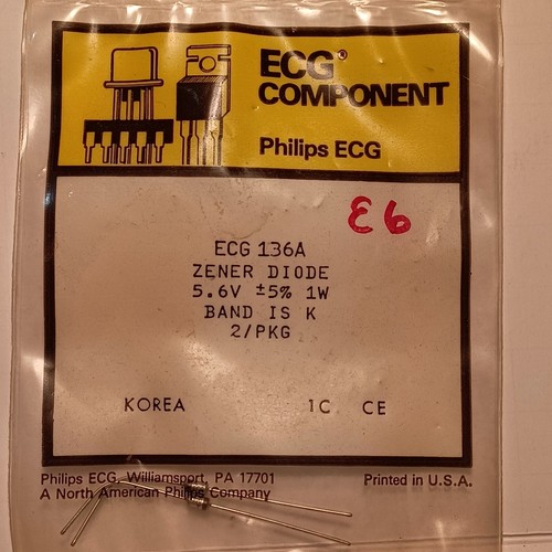 Ecg136a diode zener - diode, e6