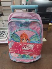 ZAINO TROLLEY ASILO WINX Con Rotelle pennarelli matite colorate e album