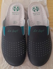 Ciabatte pantofole Le Soft vera pelle Made in Italy uomo donna unisex 43 gomma