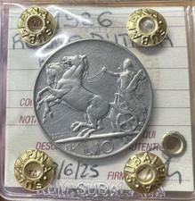 MONETA REGNO D' ITALIA 10 LIRE BIGA 1926 RARA sigillata qBB SUBALPINA
