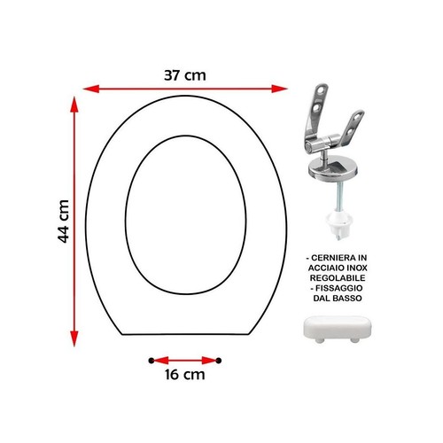 Sedile copriwater compatibile - sedile,