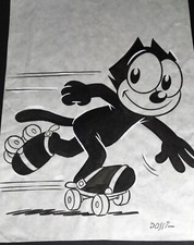 Il Gatto Felix Pat Sullivan’s Sandro Dossi Copertina Tavola Originale 1971